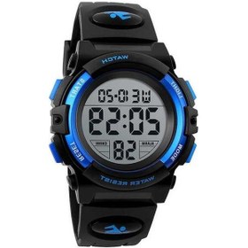 Resim Yingfu Erkek Çocuk Spor Saati - 5atm Su Geçirmez, Gündüz/gece Görünür, Takvim Ve Zamanlayıcı, Mavi Dijital Kol Saati 1266 Ço Çok Renkli 