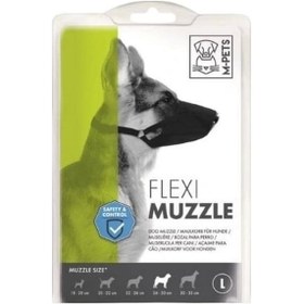 Resim M-pets Flexi Ayarlanabilir Bez Köpek Ağızlığı Large 
