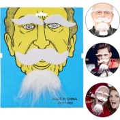 Resim Beyaz Renk Kendinden Yapışkanlı Takma Sakal Bıyık ve Kaş Seti 