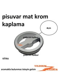 Resim VitrA Pisuvar Mat Krom Kaplama Kapak Ön Parça Gri - Gümüş 