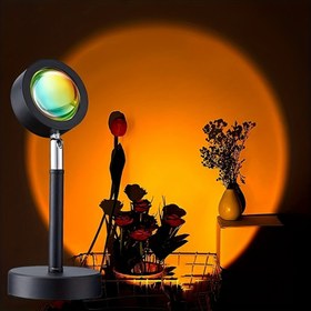 Resim 16 Renkli LED Günbatımı Yansıtma Lambası, Uzaktan Kumandalı - Canlı RGB Şafak ve Günbatımı Aydınlatması, Fotoğrafçılık, Selfie, Partiler, Ev Dekoru, Düğünler, Kamp, Sevgililer Günü, Cadılar Bayramı, Noel, Ayarlanabilir Parlaklık, USB Güçlü, Bağımsız Metal Taban, Uzaktan Kumandalı Lamba | Canlı LED Işık | USB Güçlü Lamba, Yatak Odası için LED Işıklar 