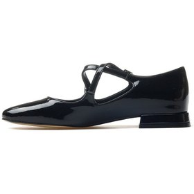 Resim Yaşar Kaşlı Kadın Günlük Babet Ayakkabı 25y Ykş.8264 Z Siyah Rugan Siyah Rugan 