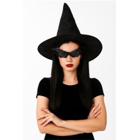 Resim Halloween Cadılar Bayramı Yarasa Temalı Siyah Parti Gözlüğü Standart Ebat Diğer 