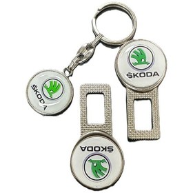 Resim Skoda Uyumlu Ikaz Ses Metal Toka 2 Adet Anahtarlık 1 Adet 