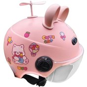 Resim Homyl Sevimli Çocuk Motosiklet Kaskı Karikatür Yarım Kask 20x14x25cm 