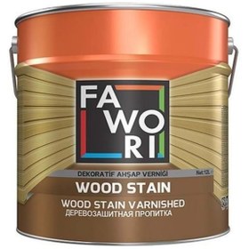 Resim Fawori Wood Stain Vernikli Ahşap Koruyucu Ceviz 