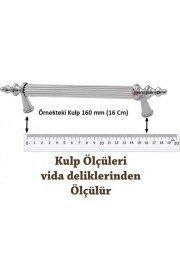 Resim Şenel Yapı Market 160 mm Hitit Boru Boy Kulp Mobilya Dolap Kapak Çekmece Kulpu Mat Krom 