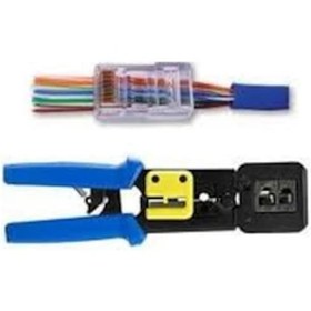 Resim Yeni Nesil Rj45 Ağ Pensesi + 50 Adet Yeni Nesil Cat5/Cat6 Jack 