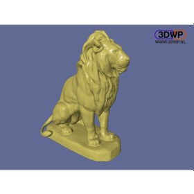 Resim Opencart Oturan Aslan Heykeli Sadece Plastik Aparattır 