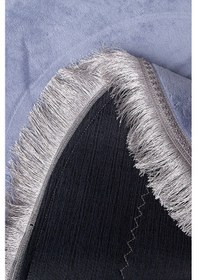 Resim Bonny Home Pera Gri 2'li Banyo Paspası Seti Kaymaz Tabanlı Saçakl Gri 