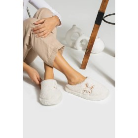 Resim OCT Shoes Kadın Peluş Tüylü Ev Terliği Sessiz Taban Terlik TS1159 