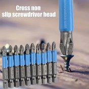 Resim 6 adet Manyetik Kaymaz Matkap Uçları Seti, PH1 PZ1 PH2 PZ2 PH3, 50mm Uzunluk Dişli, 1/4" Hex Şaft, Kablosuz ve Kablolu Matkap Uçları için İdeal, Manyetik Matkap Uçları | Dayanıklı Matkap Uçları, Matkap Uçları için Matkap Uçları 