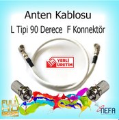 Resim Hazır Uydu Anten Kablosu 1 Metre L Tipi 90 Derece F Konnektör Diğer