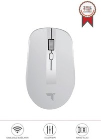 Resim Torima TM-18 Beyaz Çift Modlu Sessiz Kablosuz Mouse Fare 
