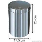 Resim Dokunmatik 1320 Model Çöp Kovası 5 Litre-itme Kapaklı 