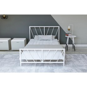 Resim Metalia Gm 228 Gözde Beyaz Tek Kişilik Karyola 90X190 