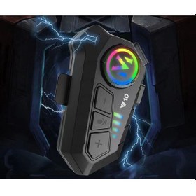 Resim Motorsiklet Kask Interkom Kulaklık Rgb Işık Bluetooth 5.3 Bağlantı 