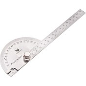 Resim Sones 0-180 Derece Paslanmaz Çelik Açı Bulucu 0-145mm Kol Ölçüm Cetveli Aracı 