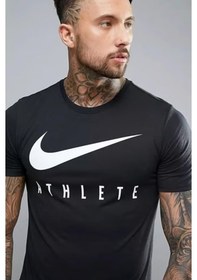 Resim Nike Dri-fit Training Swoosh Erkek Tişört Siyah 