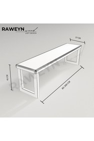 Resim deryawood Raweyn Masif Ahşap Hera Bank 37*80*45cm 