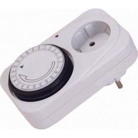 Resim Helios Zaman Ayarlı Priz Mekanik Zaman Saati Programlanabilir 