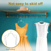 Resim Metal Tel Mayo Askısı, Parlatılmış Bitiş, Katlanabilir Bikini ve İç Çamaşırı Saklama Rafı, Gardırop Düzenleme, Perakende Gösterim Ekipmanı | Şık Metal Askı | Dayanıklı Yapı, Giysi Askıları 