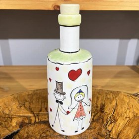 Resim Sevgililer Desenli Yağdanlık 