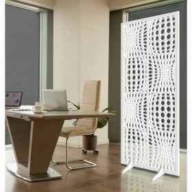 Resim Liar Ahşap Seperatör (Paravan) - KSP-106 - (18 mm) - (69 cm x 139 cm) - (Beyaz) 
