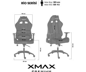 Resim Siyah Oyuncu Koltuğu - XMAX Rio Bilgisayar Sandalyesi 