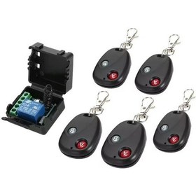 Resim 433mhz Rf Uzaktan Kumanda Seti - 10a Röle Alıcı + 5 Adet Verici Kumanda 