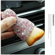 Resim Yuntech01 Pembe Taşlı Bardak Desenli Araç İçi Temizlik Fırçası - Kompakt Boyut, Nilon Tüyler, Havalandırma Delikleri Ve Boşluklar İçin 