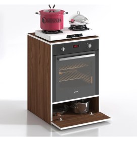 Resim Kenzlife ankastre modülü kabini flor cvz kapaklı fırın ocak dolabı sabit tabla 