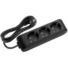 Resim Viko 90133305 Multi-Let Topraklı Çocuk Korumalı Grup Priz 3'lü 5 M Siyah 