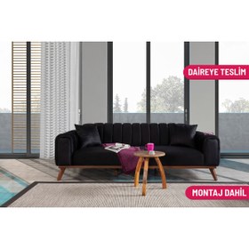 Resim Laperla Mobilya RALVE YATAKLI KANEPE BABYFACE SİYAH 