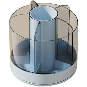 Resim Ganzhoushop Masa İçin 6 Yuvalı Kalemlik, 360 Derece Dönebilen Kalemlik 