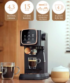 Resim Arzum OK0034-04 Arzum Okka Espresso Solo Yarı Otomatik Espresso Makinesi - Bakır 