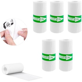 Resim Schulzz Mini Taşınabilir Termal Yazıcı Yapışkanlı Beyaz Kağıt 5 Adet 