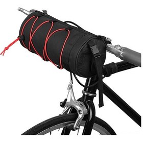 Resim Monyee Kırmızı Bisiklet Tutamak Çantası, 2.5l Kapasite, 24x10cm, 120g, Çok Amaçlı Taşıma Kırmızı 