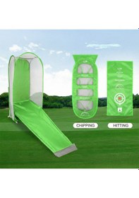 Resim Rebuwo Golf Antrenman Ağı Chip, Pitch, Lob & Running Shot Çalışma Seti Yeşil 