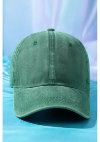 Resim Unisex Yıkamalı Eskitme Açık Yeşil Kep Şapka Açık Yeşil 