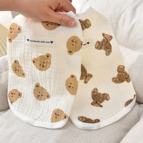 Resim Yavru Kediler ve Küçük Köpekler için Yazlık Gazlı Dökülme Önleyici Yelek, Teddy Bear Desenli 