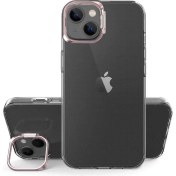Resim Kip GSM Apple iPhone 13 Kılıf Metal Lens Korumalı Standlı Skuba Kapak 