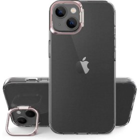 Resim Kip GSM Apple iPhone 13 Kılıf Metal Lens Korumalı Standlı Skuba Kapak 