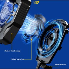 Resim Gaming Cep Telefon Hava Soğutma Fanı 5500 Rpm Radyatör Soğutucu 