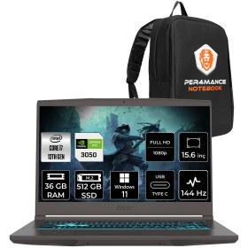 Resim MSI Thin 15 i7 13620H 36GB 512GB SSD RTX3050/4GB 15.6" FHD 144HZ W11P Gaming Laptop & PER4 ÇANTA 