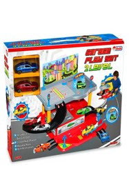 Resim a v d a 2 Katlı Oyuncak Garaj Seti Pisti - Otopark - Istasyon Araba Oyun Seti -dede 