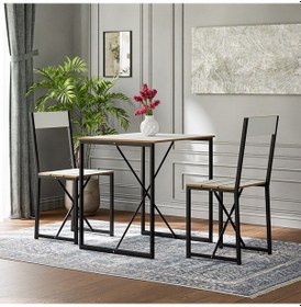 Resim Mutfak Masası 2 Kişilik Balkon Masa Takımı Beyaz 1490 