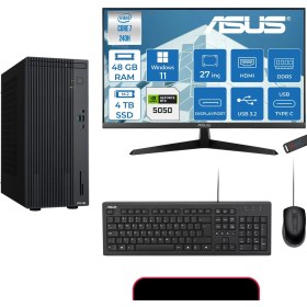 Resim Asus Expertcenter P500MV Intel® Core™ Ultra 7 240H 5.2ghz Aı 48GB Ddr5 4tb SSD 27"120Hz 8GB/RTX5050 WIN11HOME Mini Tower Masaüstü Bilgisayar E724016512B0D27H20+ZETTAUSBBELLEK 