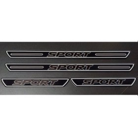 Resim Hyundai Excel İle Uyumlu Sport Yazılı Siyah Pleksi Kapı Eşiği 