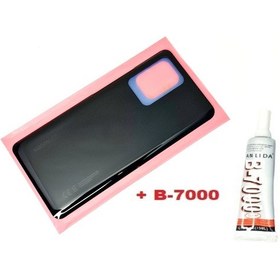 Resim Xiaomi Mi 11 T Pro Arka Kapak Batarya Pil Kapağı Cam+b-7000 Siyah 